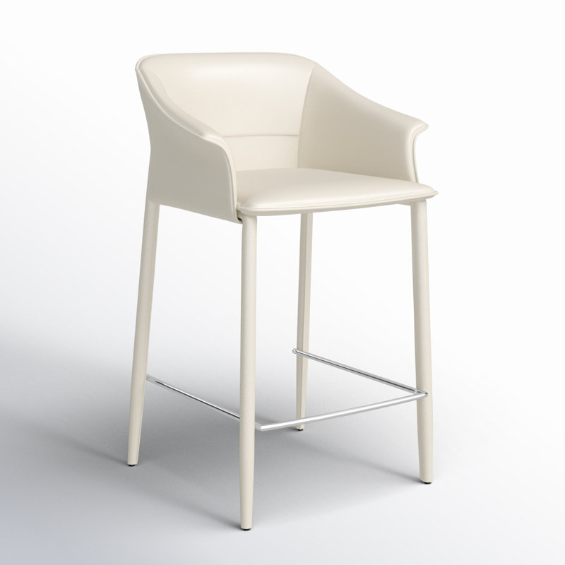 Bracha Upholstered Counter Stool, Vanilla