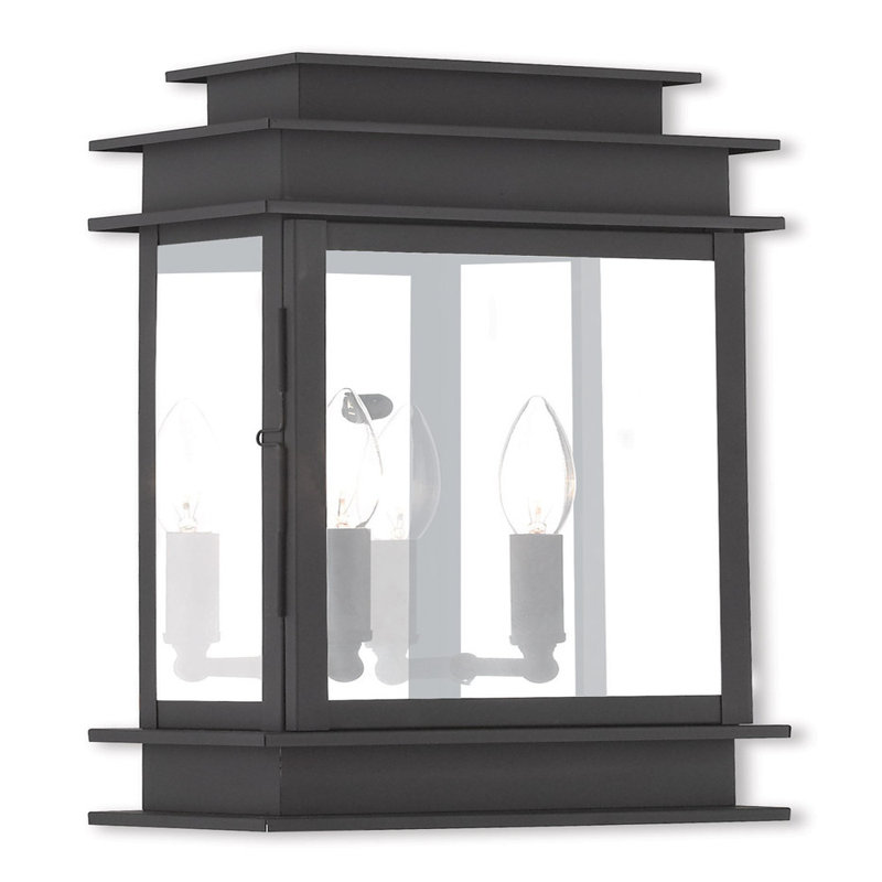 Lanterne murale d'extérieur 2 lumières Cortana, Noir, H 15,25 po x l 9,5 po x P 9,5 po