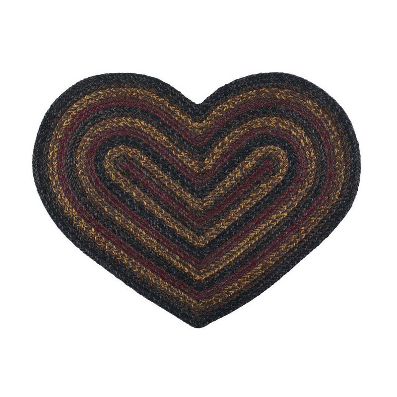 Tapis Carlynne, Noir / brun / rouge / gris