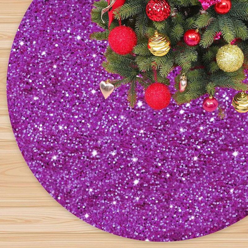 Solid Color Tree Skirt, Purple