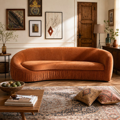 Upholstered 92 " Polyester Sofa