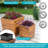 Bozzuto 2pc Assorted Square Anthracite Acacia Wood Planter Box with Liner - Brown-222142637