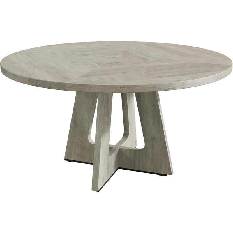 Round Solid Wood Base Dining Table