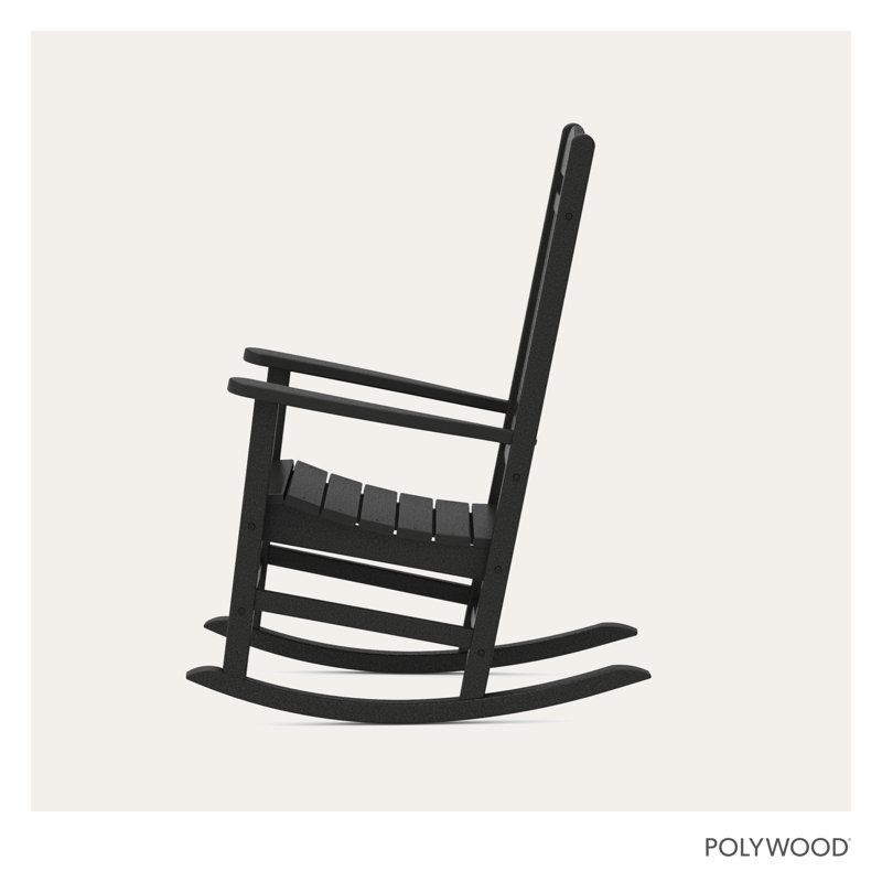 Chaise berçante POLYWOOD, Noir