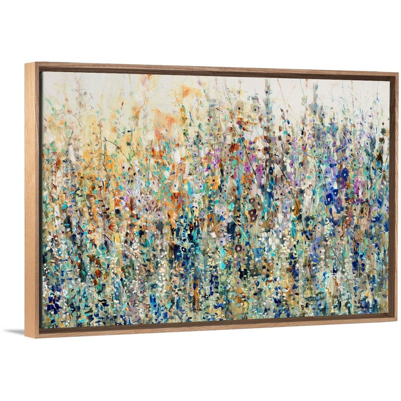 «Thicket Wildflowers» par Timothy O'Toole, reproduction d'art sur toile, H 25,25 po x l 37,25 po, Toile avec cadre flottant