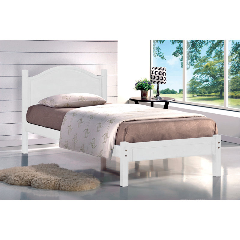 Lit plateforme bas Irene, Simple, Blanc