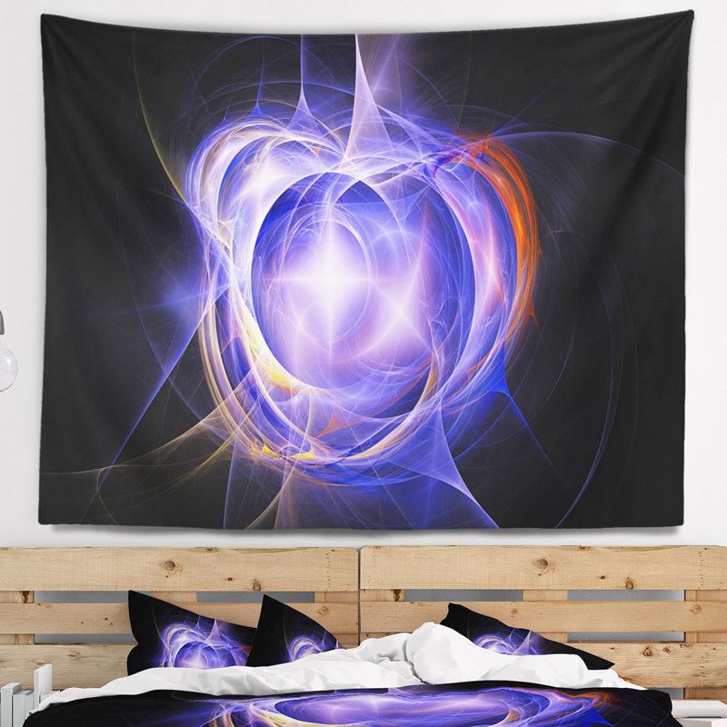 Tapisserie bleue supernova explosion Abstract, H 50 po x l 60 po