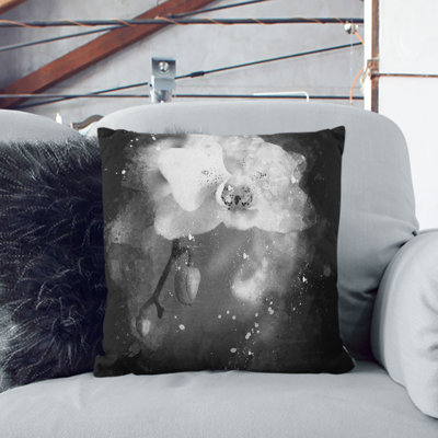 Pretty Orchid Cushion with Filling