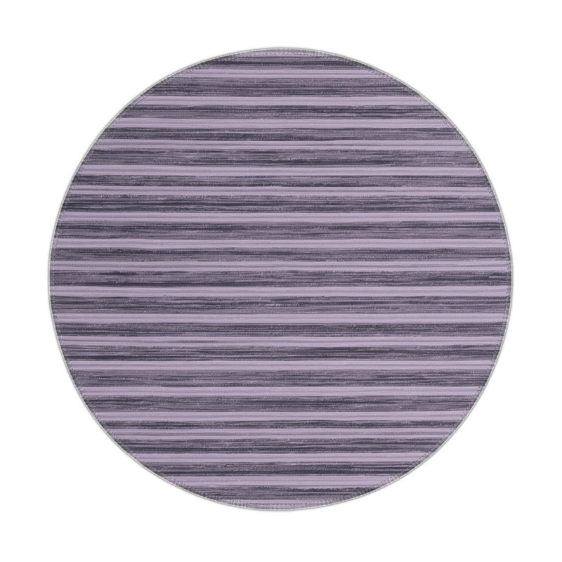 Tapis intérieur / extérieur mauve HorizontalStripes, Rectangulaire 3 pi x 5 pi