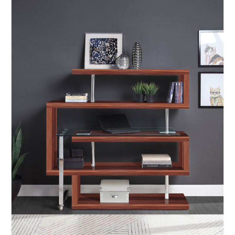 Bureau en L en verre Jovia, Papier