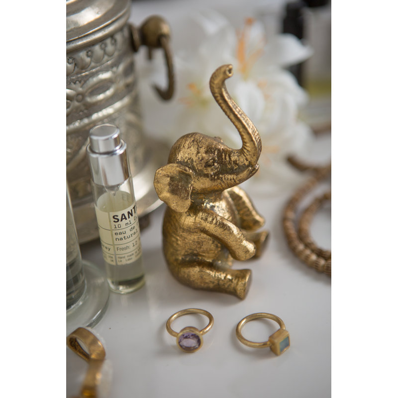 Porte-bague éléphant étain