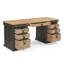 Taylors Industrial 9 Drawer Computer Desk Solid Mango Wood Table 175cm Home Office Table