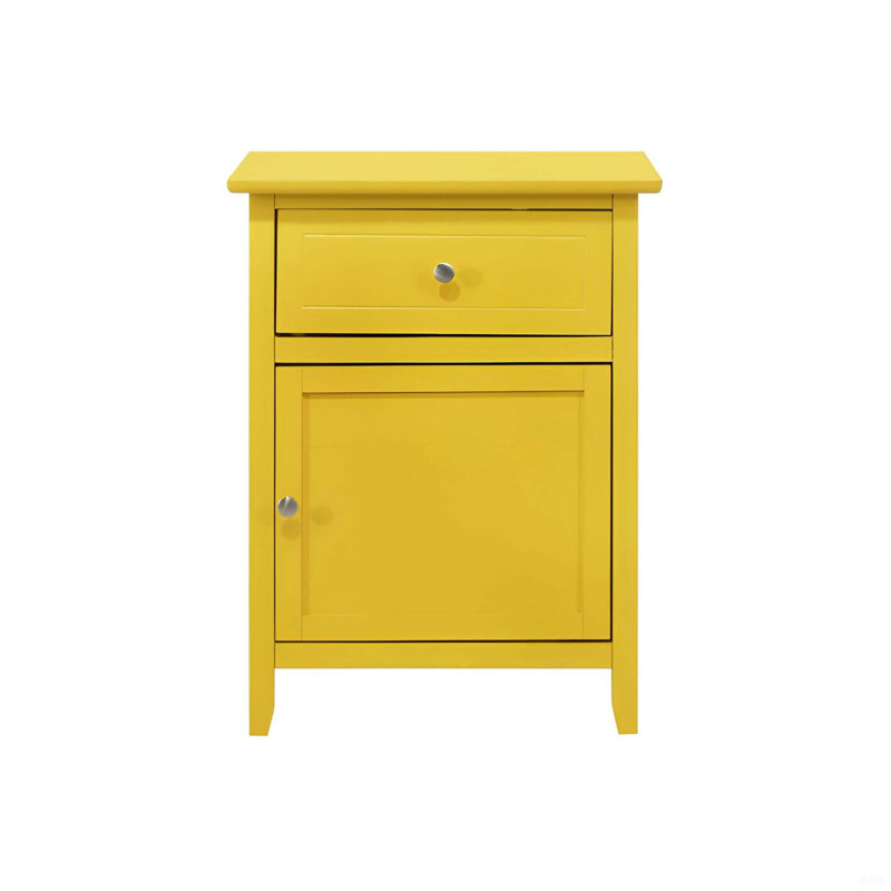 Vibrant Casual Nightstand, Yellow