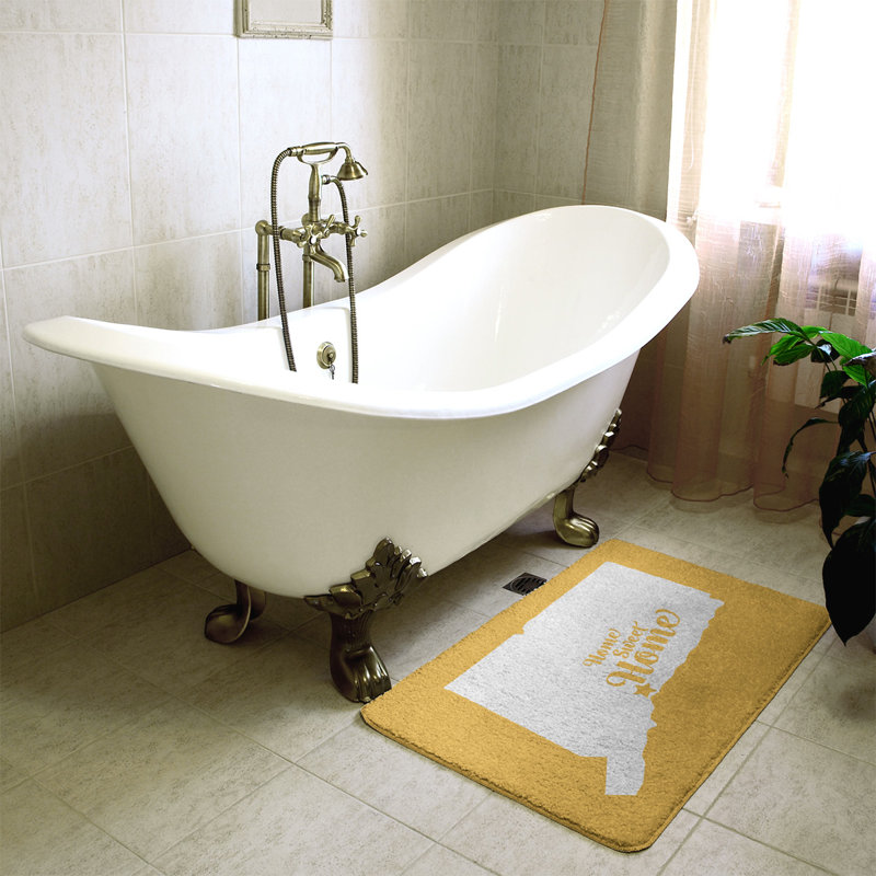 Tapis pour salle de bain new refuge home, l 21 po x L 34 po, Jaune