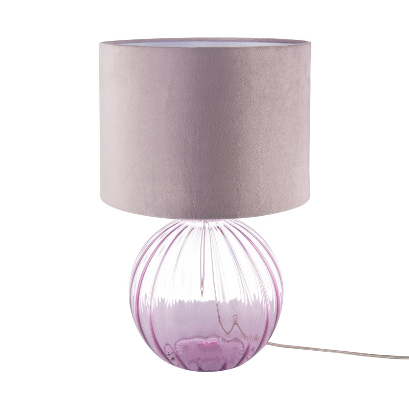 Glass Table Lamp, Purple, Purple