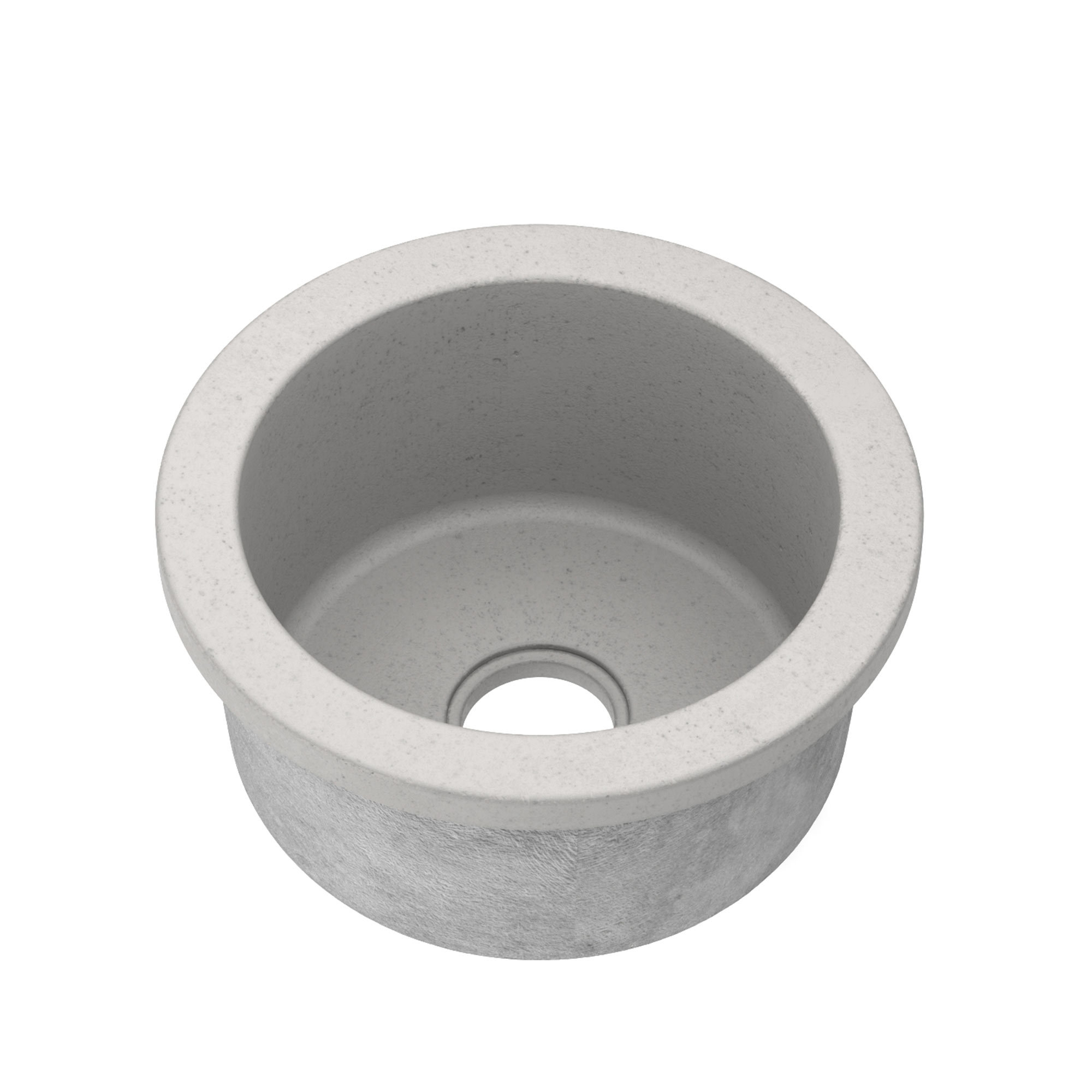 Olivos NativeStone Concrete 16" Round Dual Mount Bar Sink, Ash