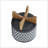 CERAMIC AZTEC PLANTER ON WOODEN STAND, GRAY-889359270