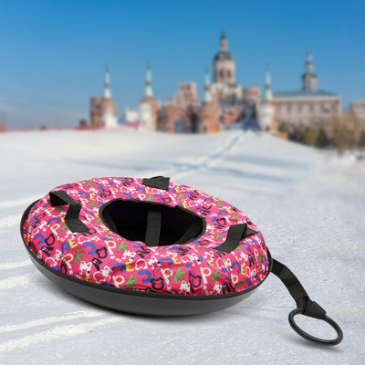 Heavy-Duty Oxford Cloth Inflatable Sledding Tube Snow Sleds For Kids And Adult, Portable Inflatable Snow Sledding Saucer
