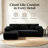 Boneless Corduroy L-Shape Modular Sectional Couch with Chaise - Soft Upholstered, Roomy Deep Seat, No Assembly Required, Timeless Stylish Furniture for Living Room Bedroom Apartment Home Office-218115380-222416036