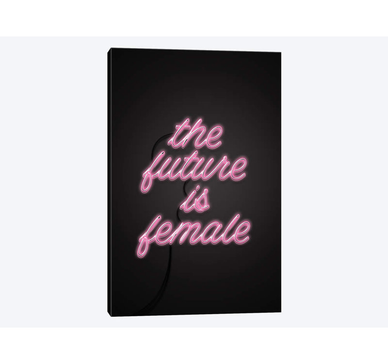 «The future is femelle», impression sur toile tendue, H 12 po x l 8 po x P 0,75 po, Toile tendue, Pas de tapis