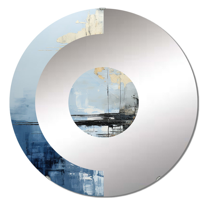 Cameon - Miroir mural demi-cercle, 31,4 po x 31,4 po