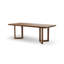 Table de salle à manger rectangulaire en bois massif brun-1334317865