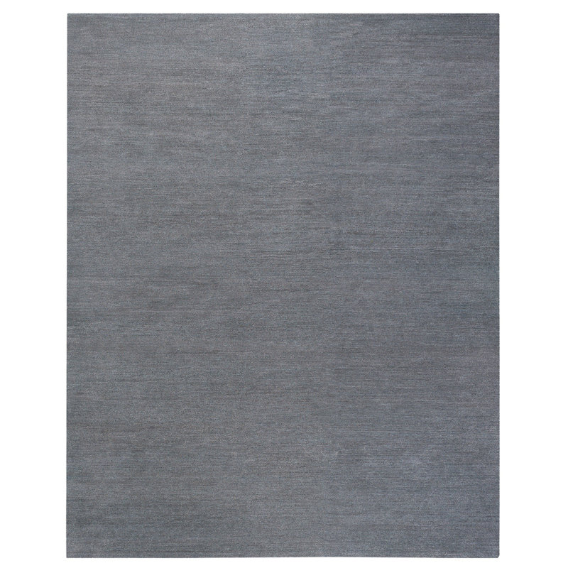 Solid Timpa Hand Woven Area Rug, Rectangle 9' x 12'