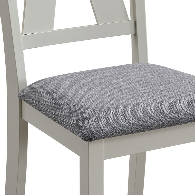 Badgery 41.3" H Upholstered Solid Dining Chairs with Slat Back (Set of 2)