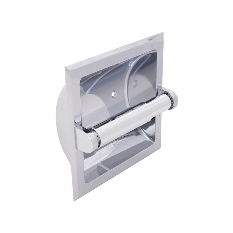 Porte-papier hygiénique encastré Diallo, Chrome poli