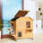 Outdoor Wooden Cat Shelter - Enclosure With Openable Roof And Space For Multiple Cats 2-storey House To Enjoy Their Time