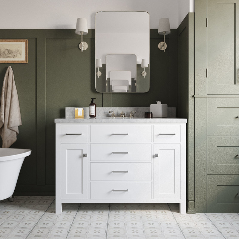 Ensemble de meuble-lavabo simple 49 po Abbate, Blanc