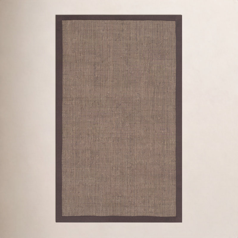 Tapis brun en jute, Rectangle 2 pi 6 po x 4 pi