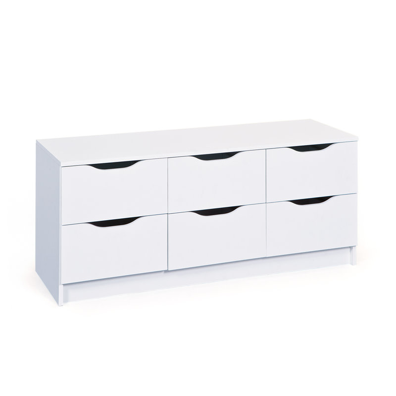 Mailys 122cm W 6 - Drawer Chest of Drawers, White