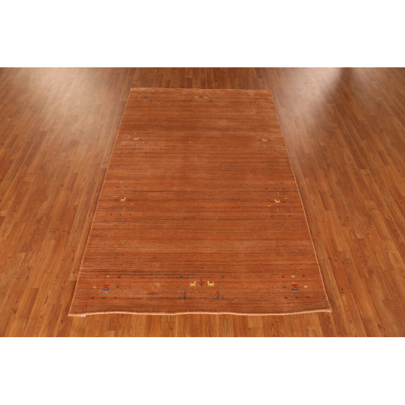 Wool Gabbeh Style Oriental Area Rug 5x8