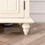 Banc de rangement en bois manufacturé et cristal Crystal Cream