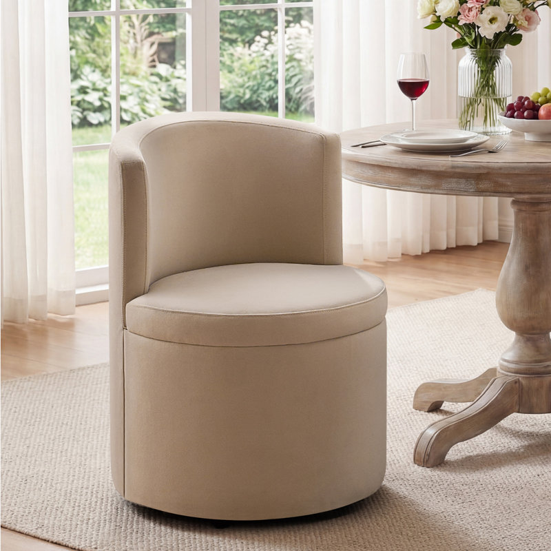 Chaise pivotante rembourrée entièrement assemblée, Gruau
