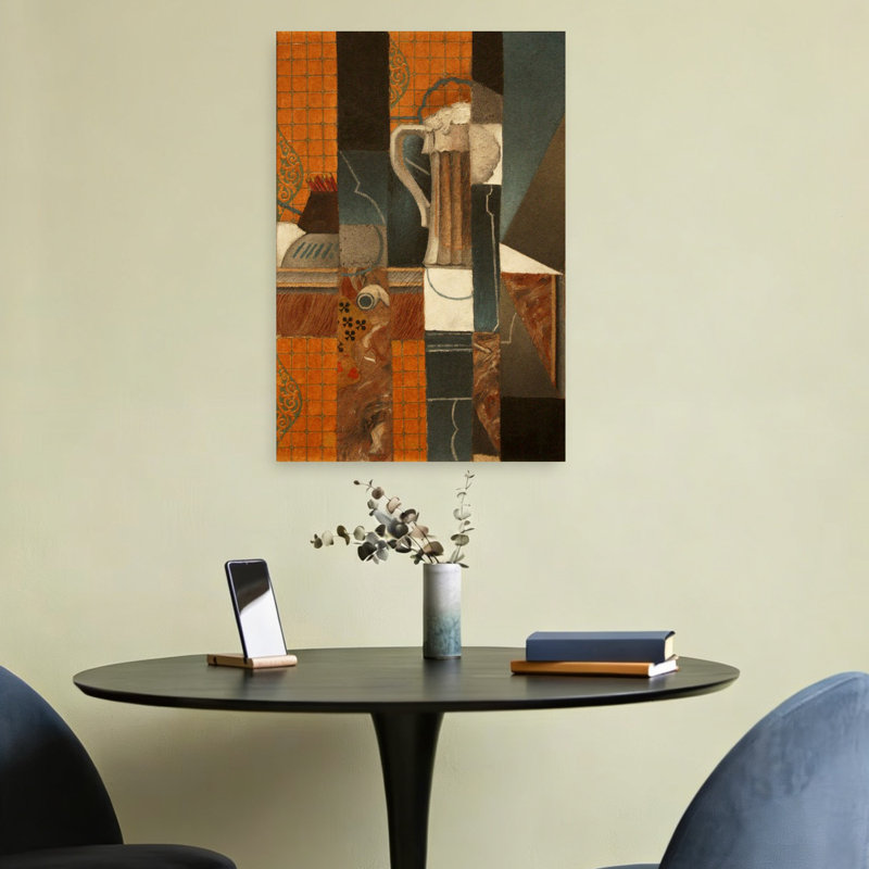 Art mural contemporain classique et cartes à jouer abstraites, H 24 po x l 16 po