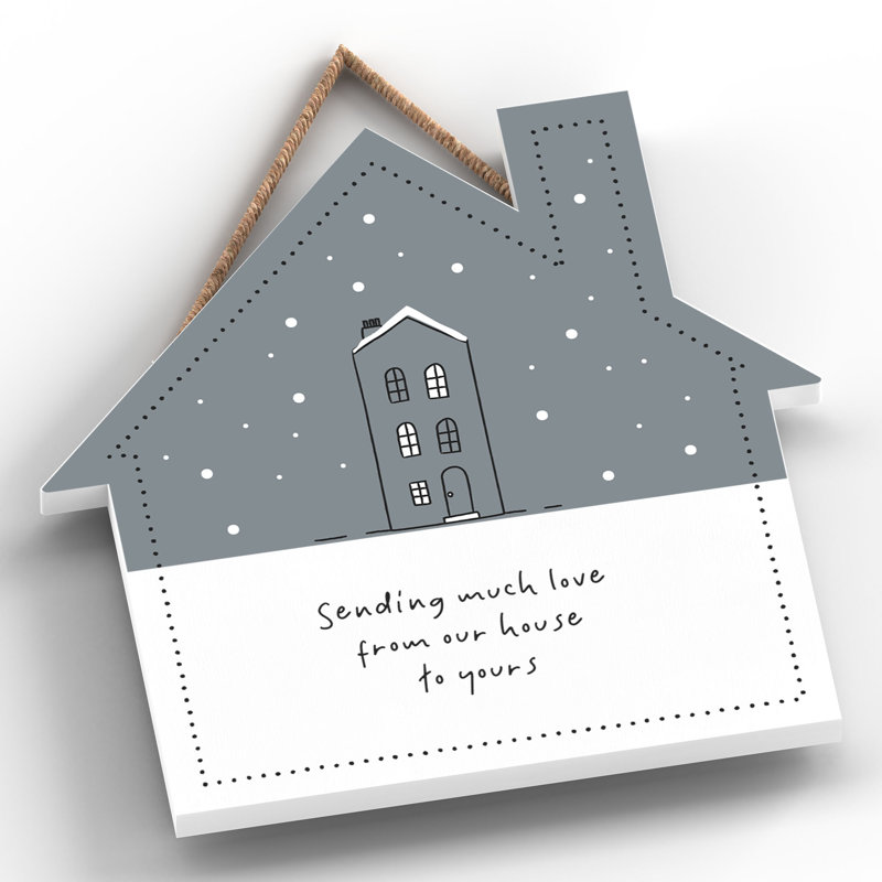 Sending Love Christmas House Wooden Plaque Vivid Squid Wholesale Wall Decor