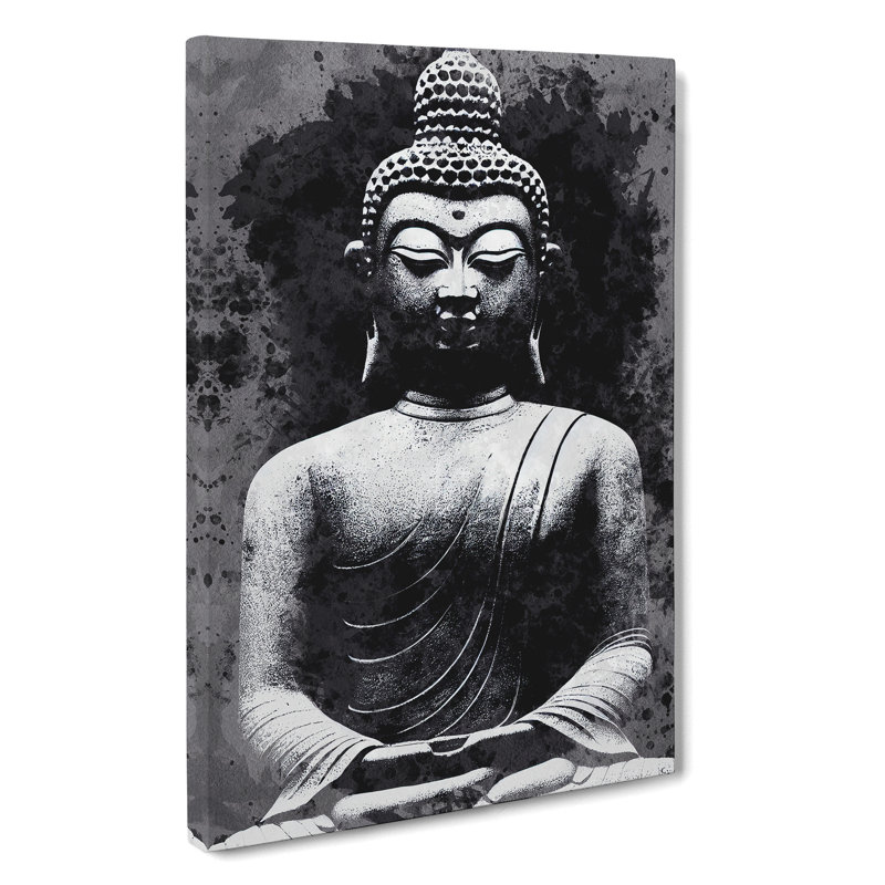 Moody Buddha - Wrapped Canvas, 76cm H x 50cm W x 3cm D