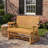 Solid Wood Two-Person Patio Glider-508783771