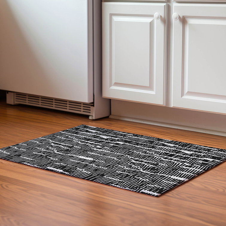 Premium Machine Washable Prisco Black Rug