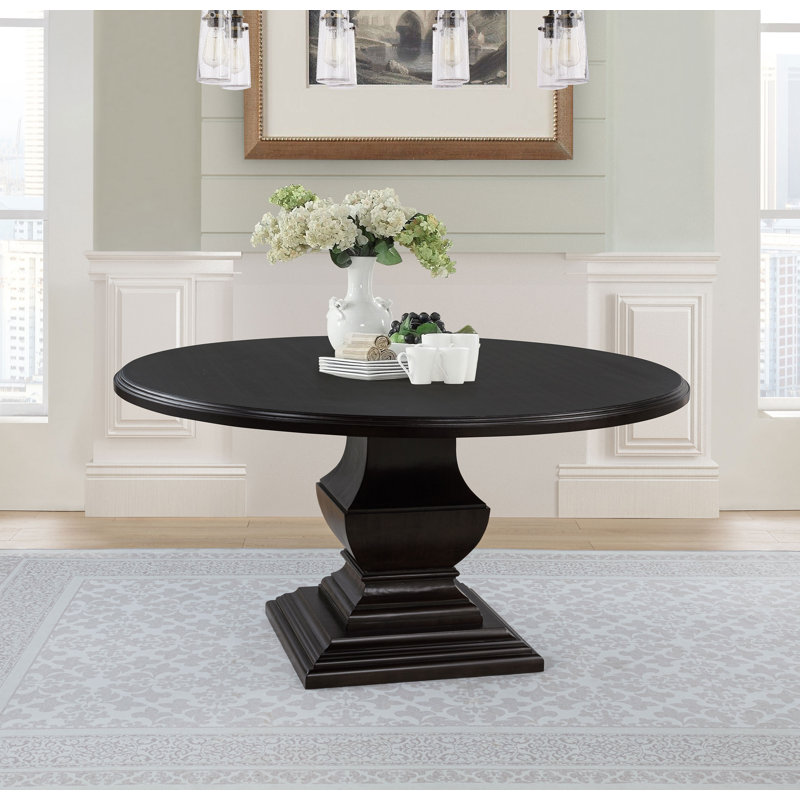 60.4" W Traditional Dining Table, Brown