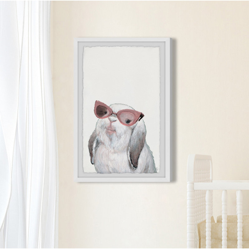 «Daleville Posh Bunny», reproduction encadrée, H 45 po x l 30 po x P 1,5 po, Blanc