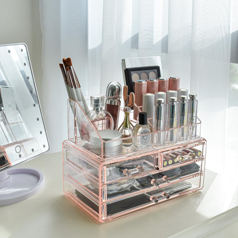 Acrylic Makeup Organizer with 4 Drawers