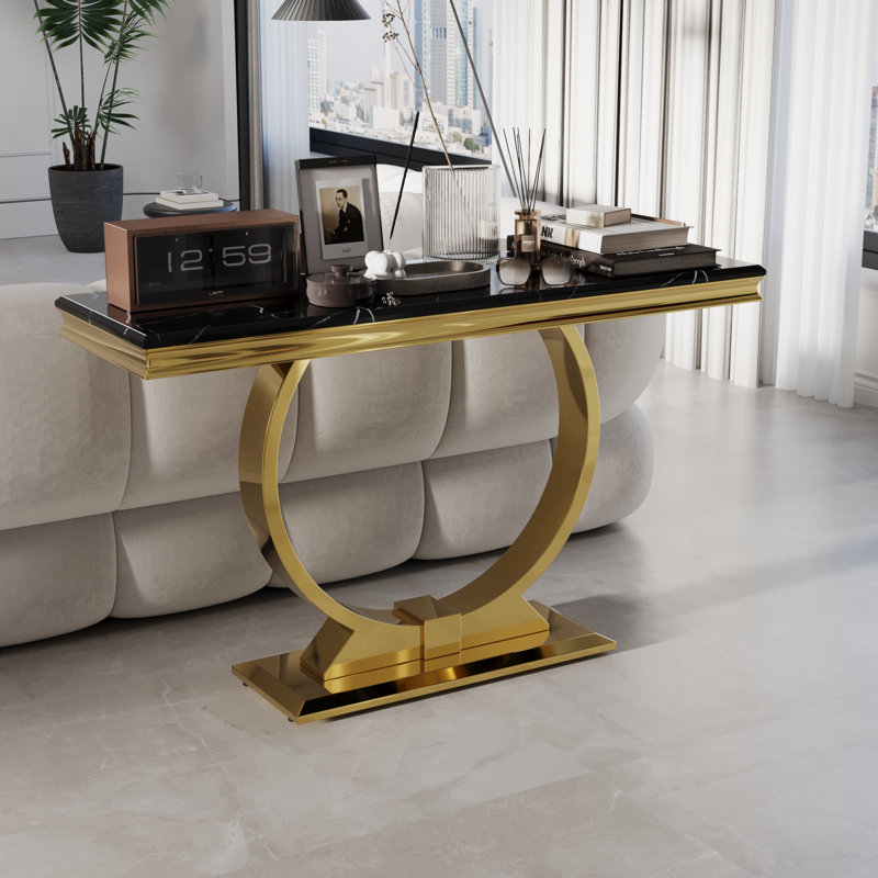 Console Dayra, Noir et or