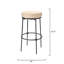 Asteria Iron Bar Stool, Antique Brass-462223952