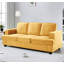 Canapé 3 places confortable en velours moderne avec assise profonde, mousse haute densité et coussins de dossier amovibles pour se détendre et travailler-2066413687