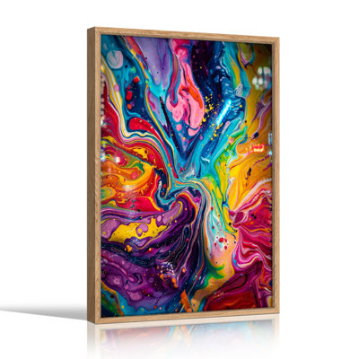 Tourbillon coloré, reproduction d'art sur toile, ensemble de 1