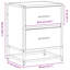 Armoire de chevet vidaXL Bois d'ingénierie, acier-804668620