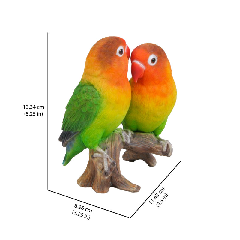 Parrots on Branch Statue